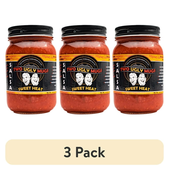 (3 pack) Two Ugly Mugs Salsa - Sweet Heat Salsa 16 oz