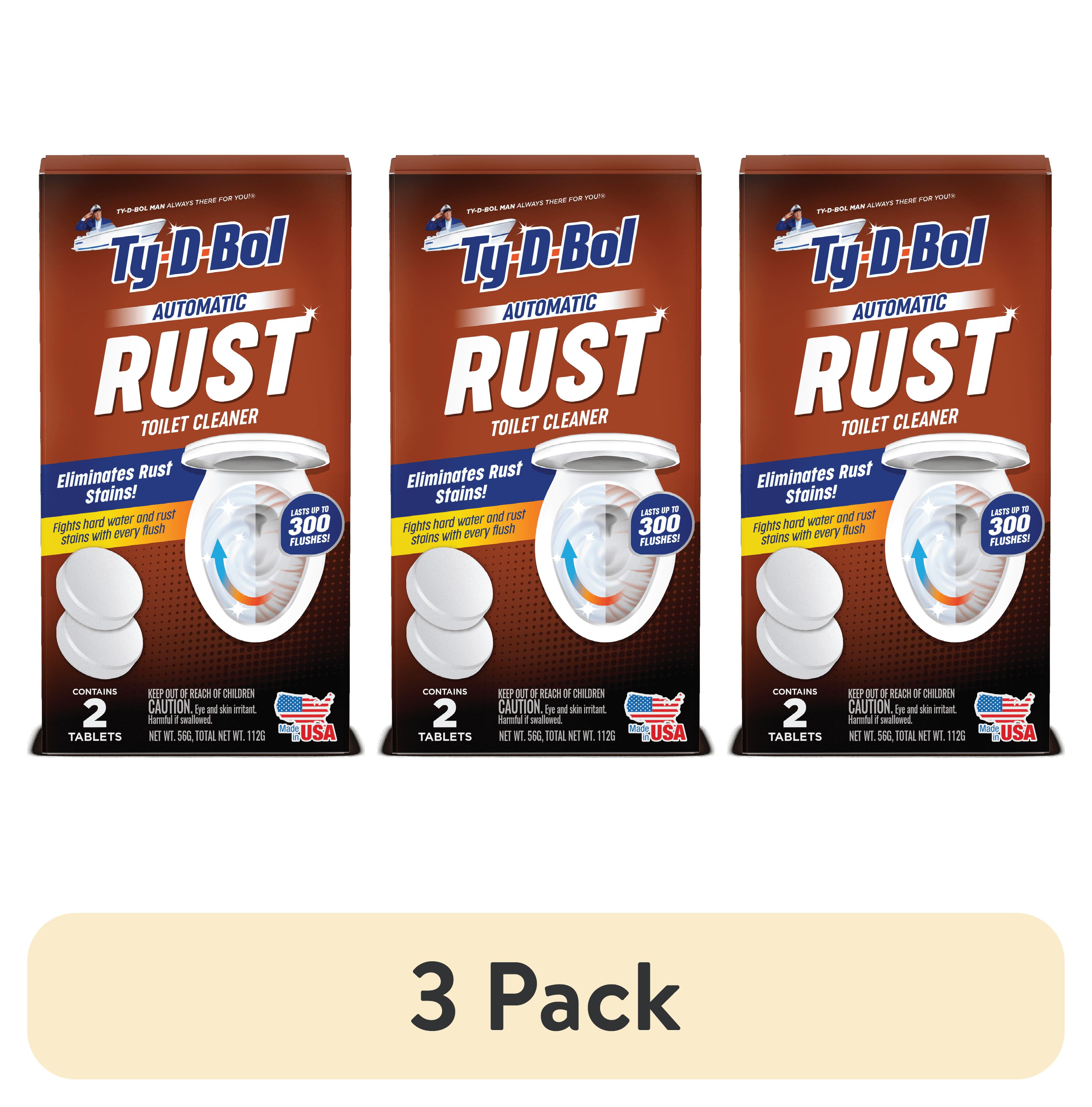 (3 pack) Ty-D-Bol Rust Automatic Toilet Bowl Cleaner Tablets, 2 Count