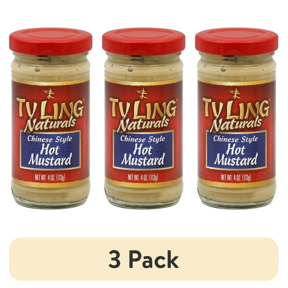 (3 pack) Ty Ling Mustard Chinese Hot, 4 Oz