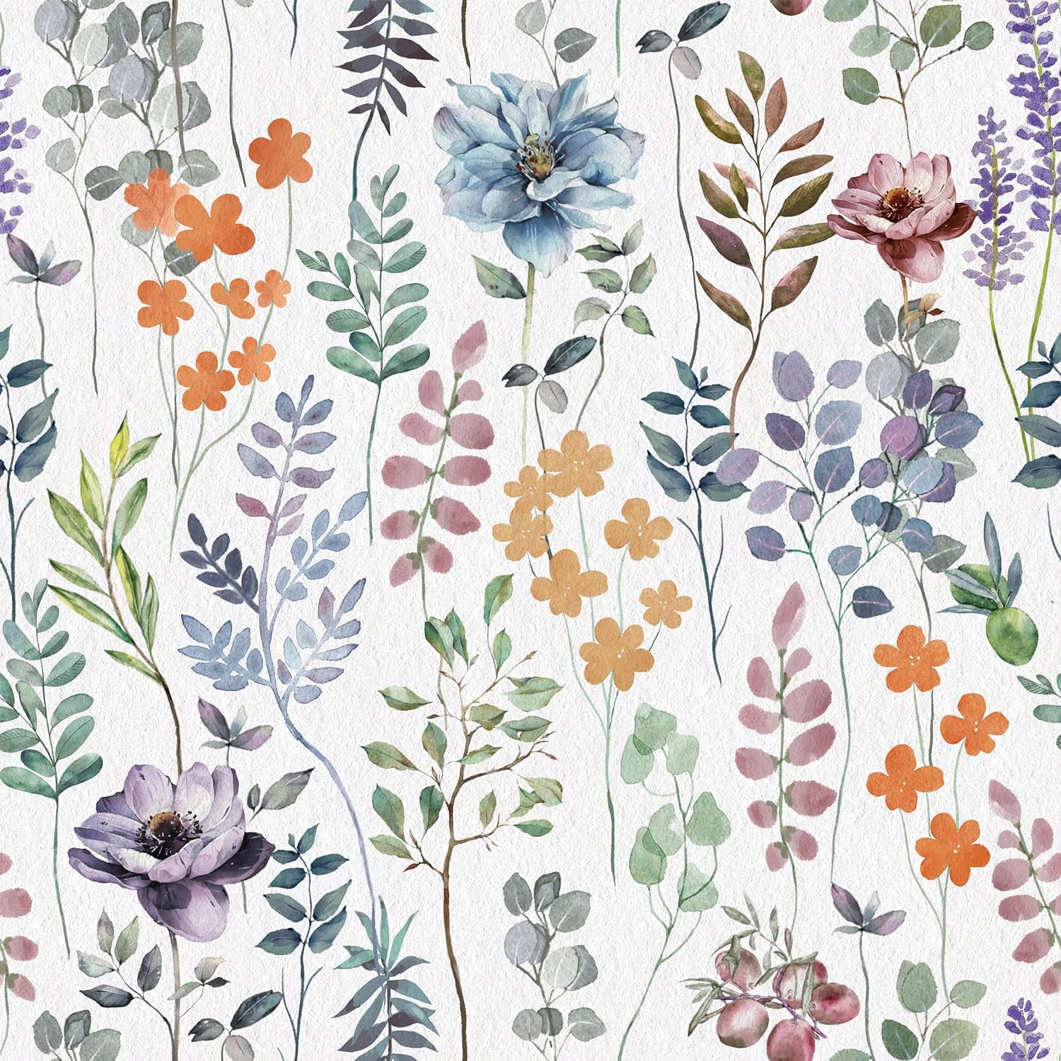 (3 pack) UMIGGEE Floral Wallpaper Peel and Stick Floral White Wall Wallpaper Self Adhesive Flower Wallpaper Contact Paper 17.7-in x 118-in Home Decor Wall Covering Old Furniture Renovation