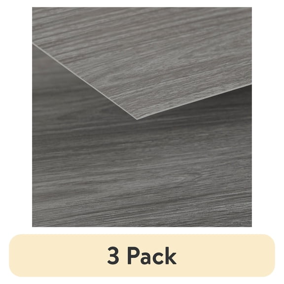 (3 pack) UMIGGEE Gray Peel Stick Flooring 35-in x 5.7-in x 1.0mm 10-Pcs Vinyl Flooring Wood Grain Floor Tiles Easy to Install for Bathroom Kitchen Living Room Home Decor