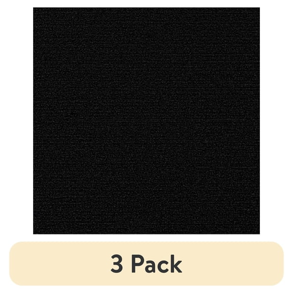 (3 pack) UMIGGEE Peel and Stick Carpet Tiles 11.8-in x 11.8-in Black Self-Adhesive Square Soft Carpet Floor Tiles Carpet Easy Install DIY Floor Tiles for Kids Room Bedroom Dining Room 25-pcs (24 sqft/Box)