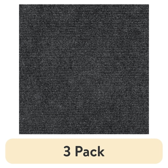 (3 pack) UMIGGEE Peel and Stick Carpet Tiles 11.8-in x 11.8-in 25pcs Smoke Grey Self-Adhesive Square Soft Carpet Floor Tiles Carpet Easy Install DIY Floor Tiles for Kids Room Bedroom Dining Room (24 sqft/Box)