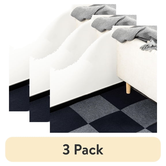 (3 pack) UMIGGEE Peel and Stick Carpet Tiles 12" x 12" Navy Blue Self-Adhesive Square Soft Carpet Floor Tiles Carpet Easy Install DIY Floor Tiles for Kids Room Bedroom Dining Room 10-pcs (10 sq. ft./Box)