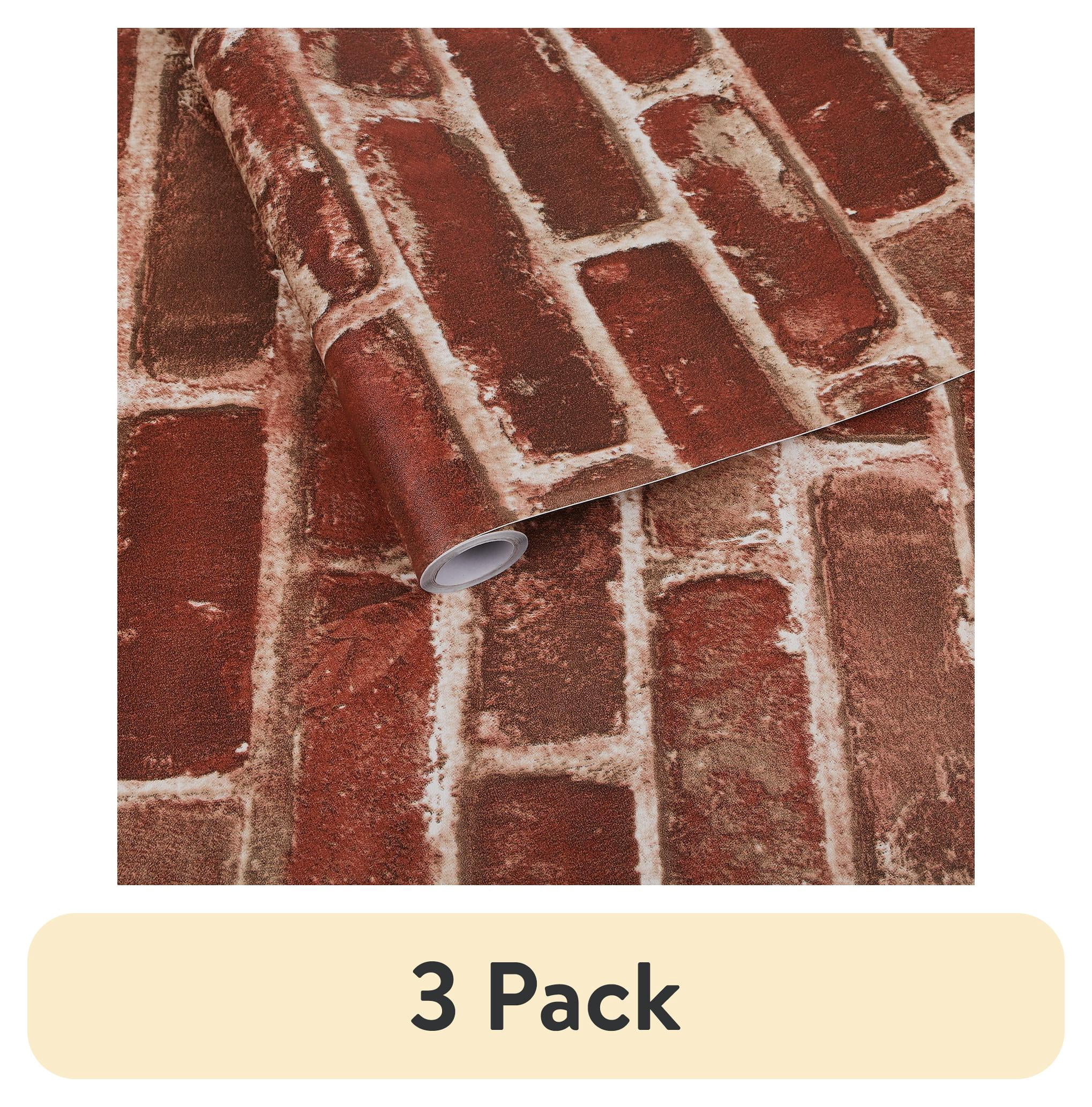 (3 pack) UMIGGEE Red Brick Wallpaper Peel and Stick Wallpaper Vinyl ...