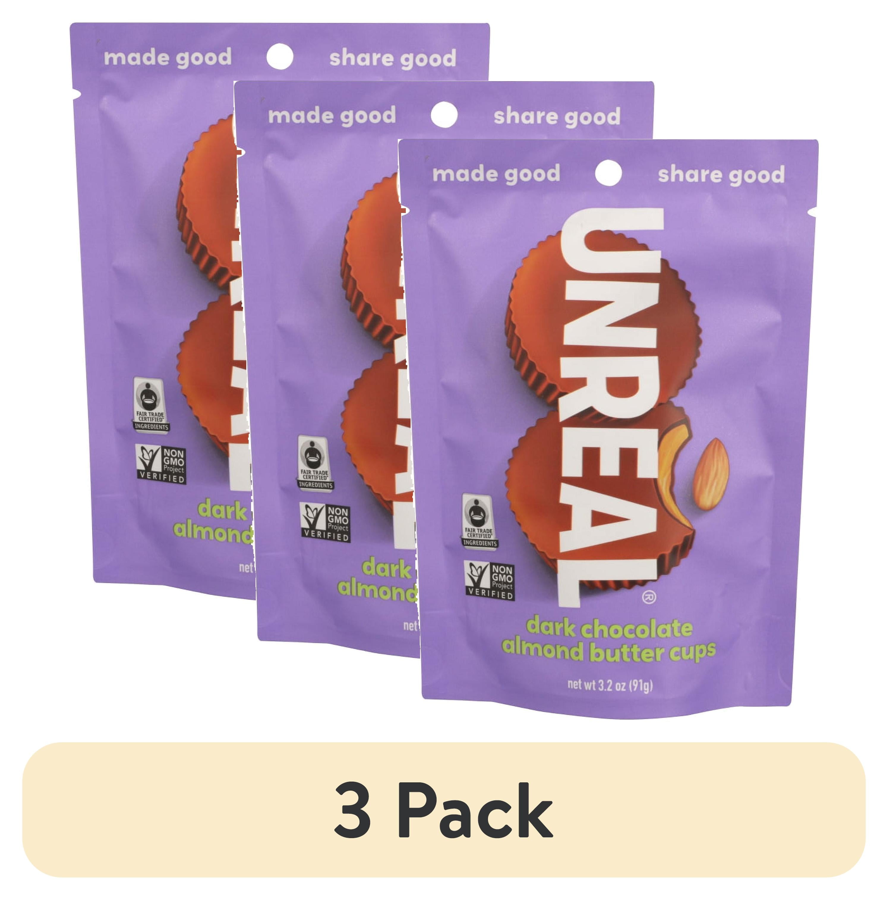 (3 pack) UNREAL Dark Chocolate Almond Butter Cups, 3.2 Oz