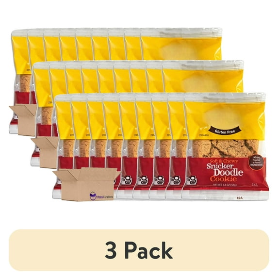(3 pack) Udi's Gluten Free Chocolate Chip & Snickerdoodle Cookie Combo Pack 1.8 Ounce | Pack of 18