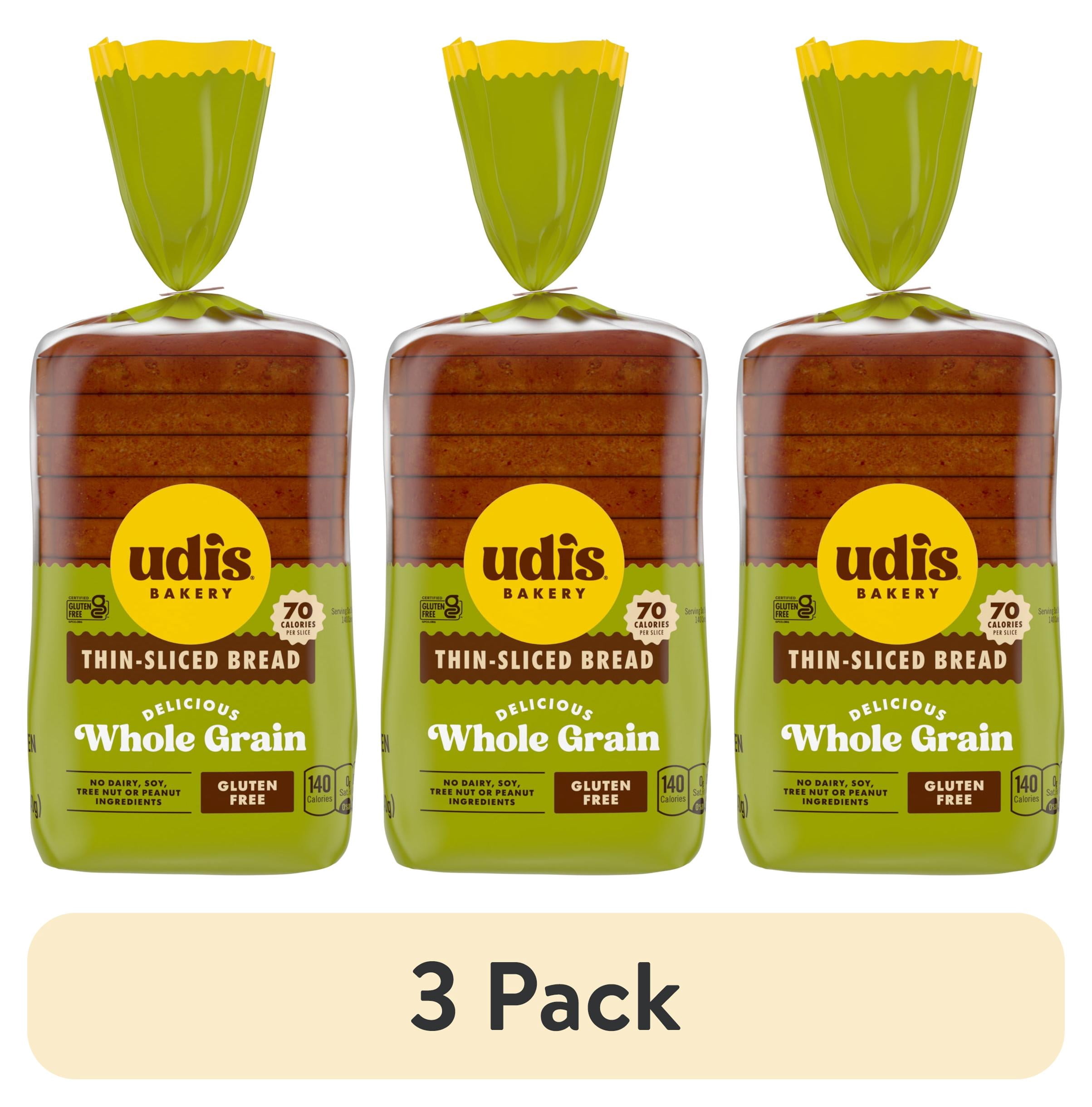 (3 pack) Udi's Gluten Free Multigrain Sandwich Bread, 12 oz (Frozen)