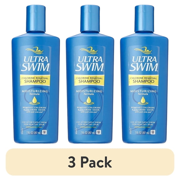 (3 pack) Ultra Swim Chlorine Removal Shampoo, 7 Oz Bottle