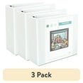 thumbnail image 1 of (3 pack) Universal Deluxe 3 Rings Binder, 12.38x11.57x4.3, 4" Capacity, White, 1 of 10