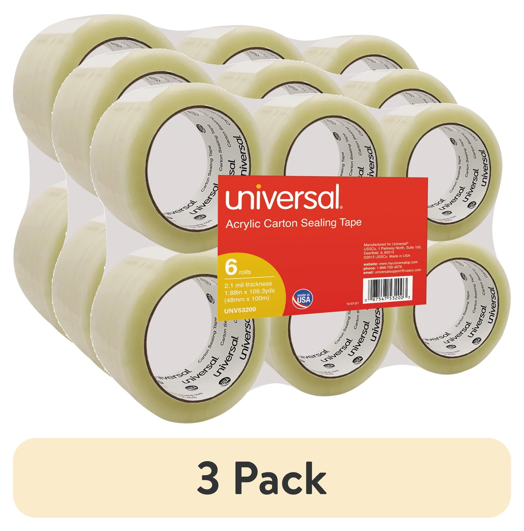 Universal 63000 general-purpose box Sealing tape, 48 mm x 54.8 m, 7,6 cm Core, Clear, 6/Pack