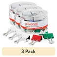 thumbnail image 1 of (3 pack) Universal UNV31029 Binder Clips with Storage Tub - Medium, Assorted (24/Pack), 1 of 7