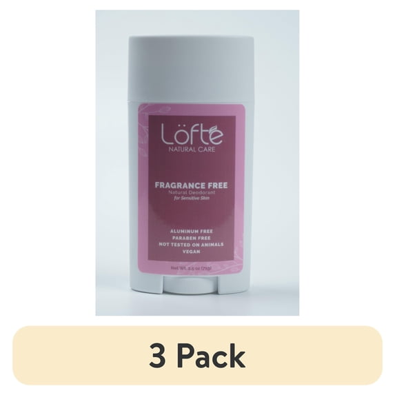 (3 pack) Unscented Natural Deodorant