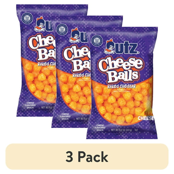 (3 pack) Utz Cheese Balls, 8.5 oz Bag