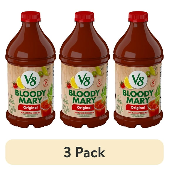 (3 pack) V8 Original Bloody Mary Mix, 46 fl oz Bottle