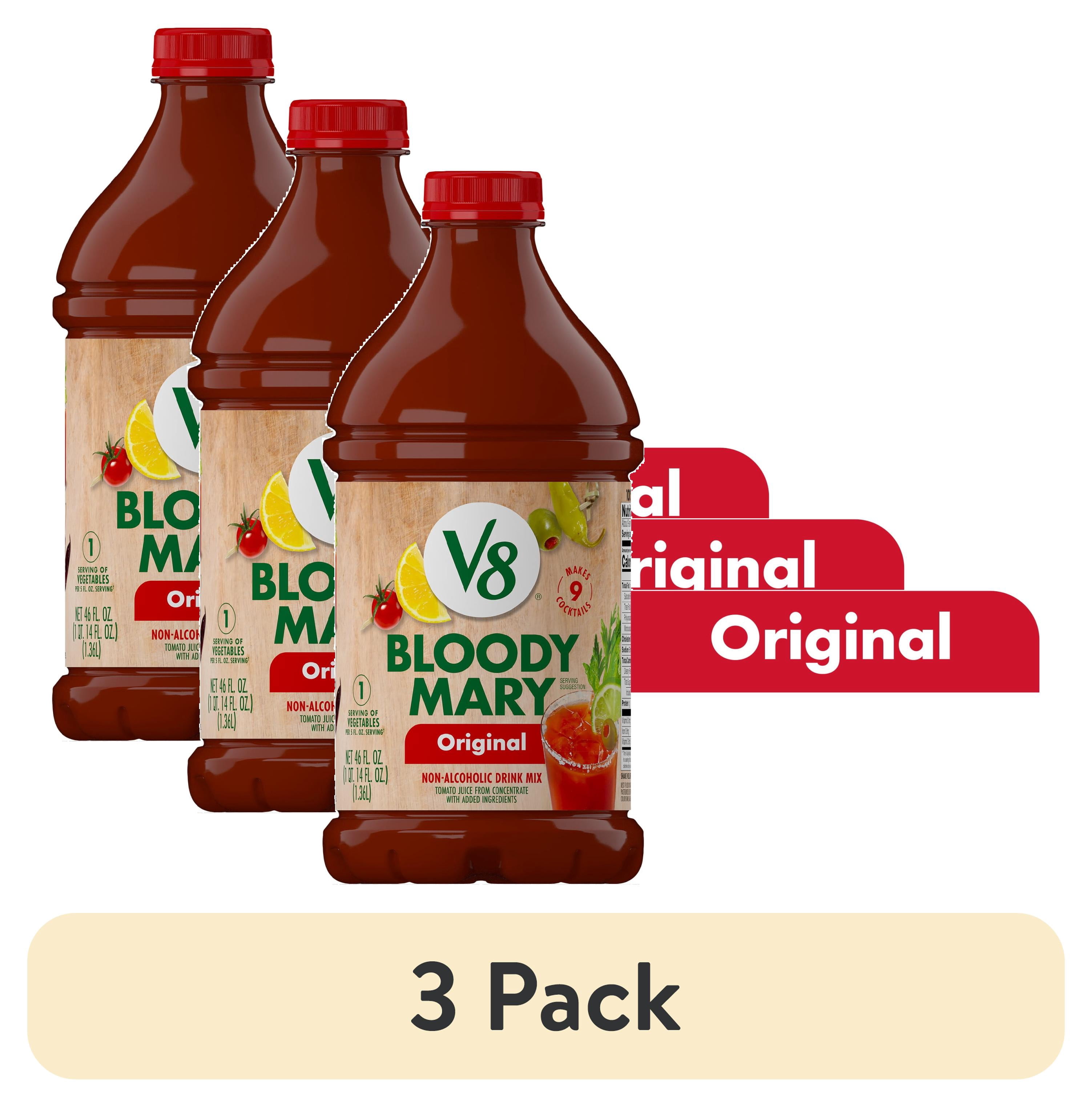3 pack) V8 Original Bloody Mary Mix, 46 fl oz Bottle - Walmart.com