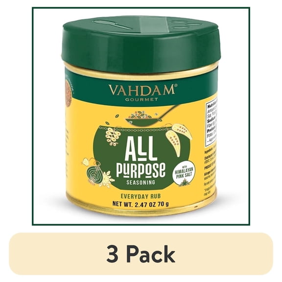 (3 pack) VAHDAM All-Purpose Seasoning Spice Blend, 2.47 oz Tin | Savory Cooking Seasoning with Chili, Garlic, Black Pepper & Himalayan Pink Salt