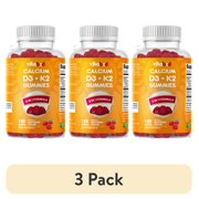 3 pack VITABOD Vitamin D3 K2 Gummies - Bone & Heart Health - 180 Pectin Based Gummies