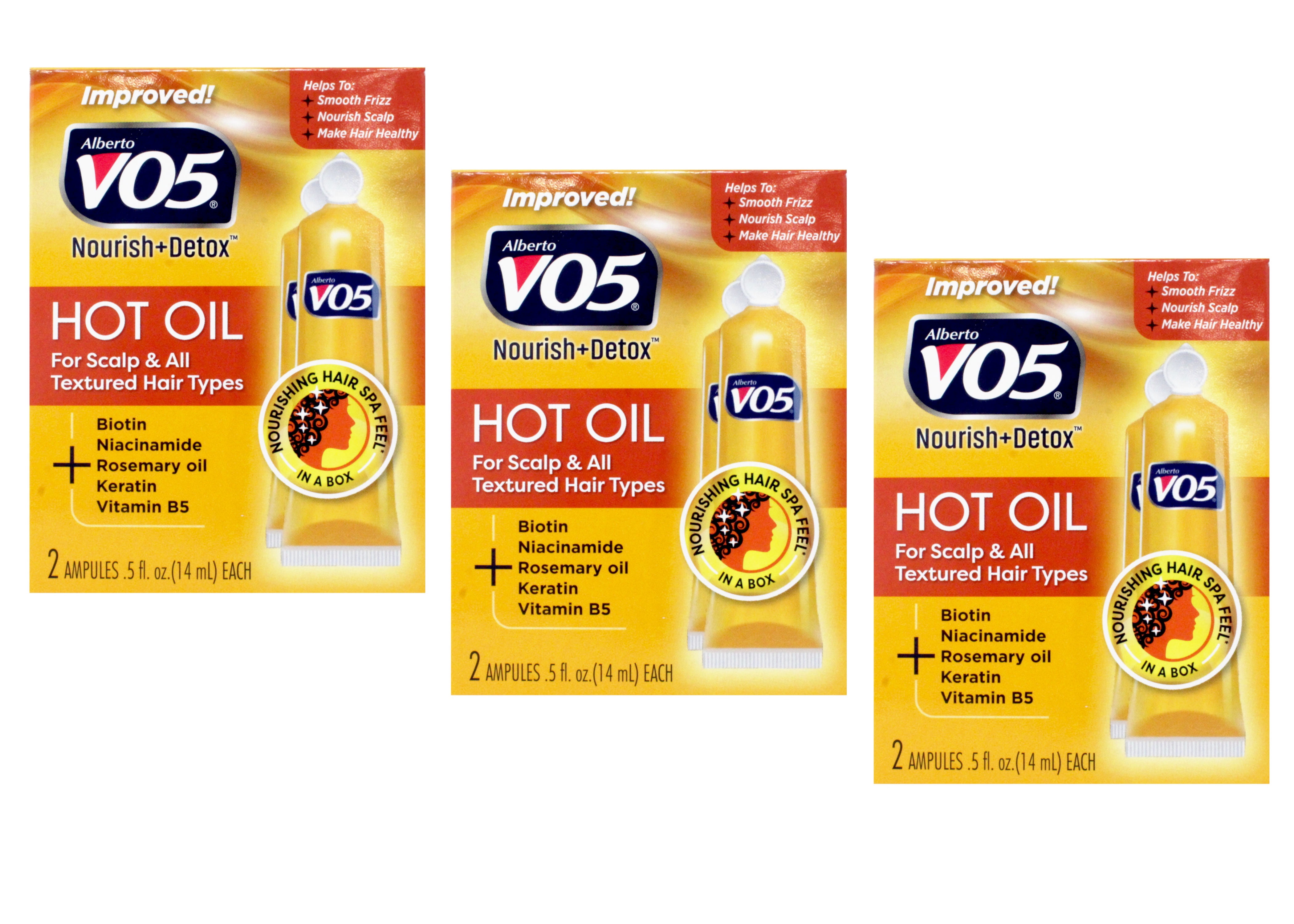 (3 pack) Alberto V05 Hot Oil Therapy Moisturizing Hot Oil Hair Treatment, 2 Piece