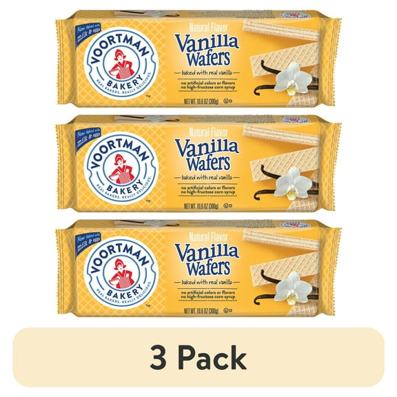(3 pack) Voortman 10.6 oz Vanilla Wafer