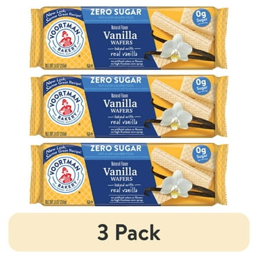 (3 pack) VOORTMAN Bakery Zero Sugar Vanilla Wafer Cookies 9 oz