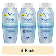 (3 pack) Vagisil Feminine Wash for Intimate Area Hygiene, Unscented,12 oz