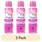 3 pack Vagisil Odor Block Freshening Spray for Feminine Hygiene, Gynecologist Tested, Hypoallergenic, 2.6 Ounces