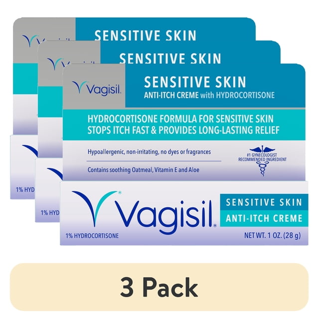 Yiest Image (3 pack) Vagisil Sensitive Skin Anti-Itch Cream for Women, with ...