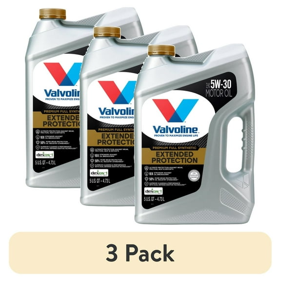 (3 pack) Valvoline Extended Protection Premium Full Synthetic 5W-30 Motor Oil 5 QT