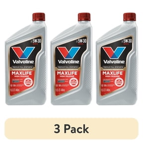 (3 pack) Valvoline MaxLife Extended Protection Full Synthetic High Mileage 5W-30 Motor Oil 1 Quart