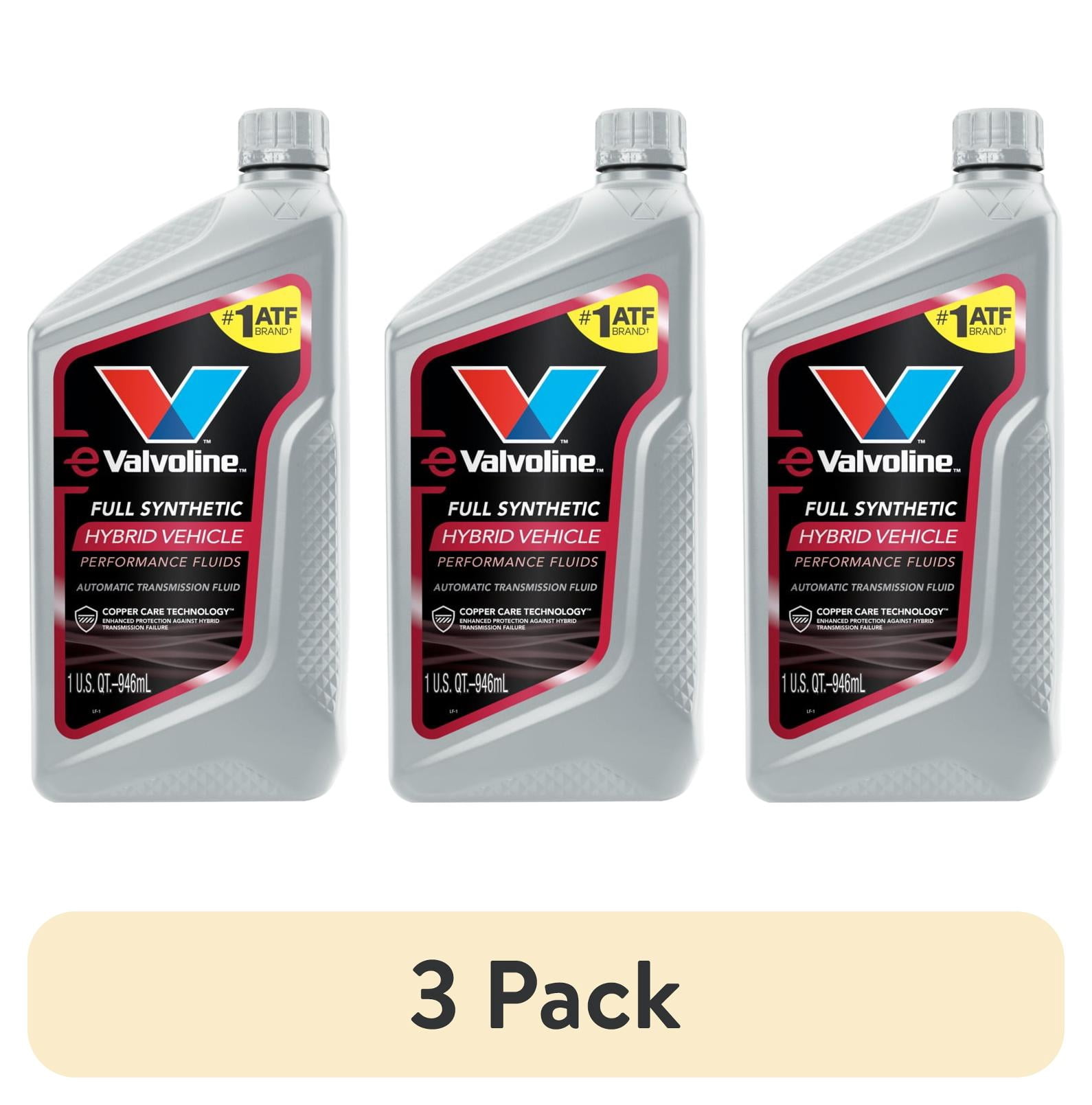(3 pack) Valvoline Hybrid Vehicle Full Synthetic Automatic Transmission Fluid 1 QT