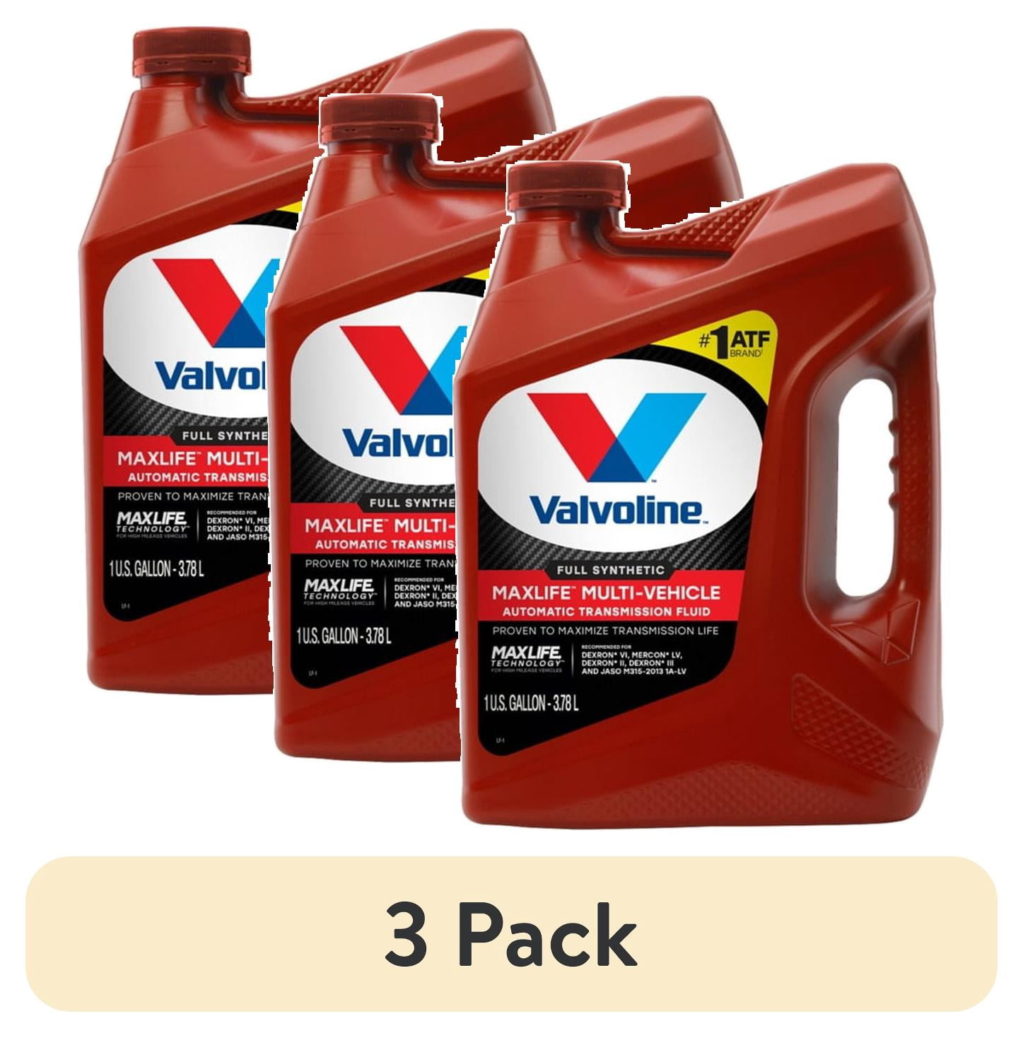 (3 pack) Valvoline MaxLife Multi-Vehicle Full Synthetic Automatic Transmission Fluid 1 GA