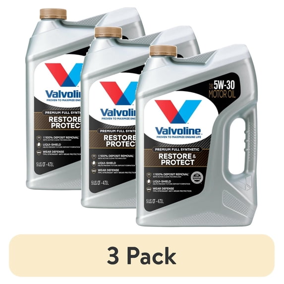 (3 pack) Valvoline Restore & Protect Full Synthetic 5W-30 Motor Oil 5 QT
