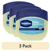 3 pack Vaseline Baby Healing Petroleum Jelly Unscented for Diaper Rash & Sensitive Skin, 13 oz