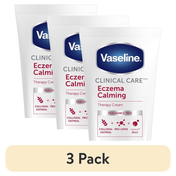 (3 pack) Vaseline Clinical Care Eczema Calming Body Cream, 6.8 oz