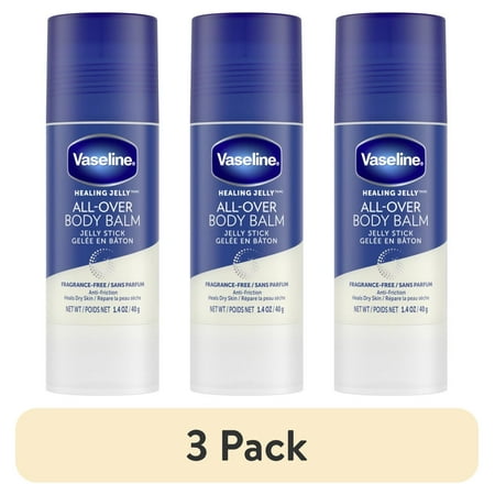 (3 pack) Vaseline Body Balm Stick Unscented 1.4 oz