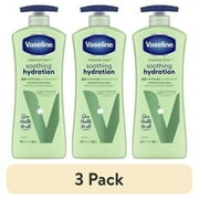 (3 pack) Vaseline Soothing Hydration Body Lotion for Dry Skin Soothing Hydration with Ultra-Hydrating Lipids + 1% Aloe Vera Extract to Refresh Dehydrated Skin 20.3 fl oz