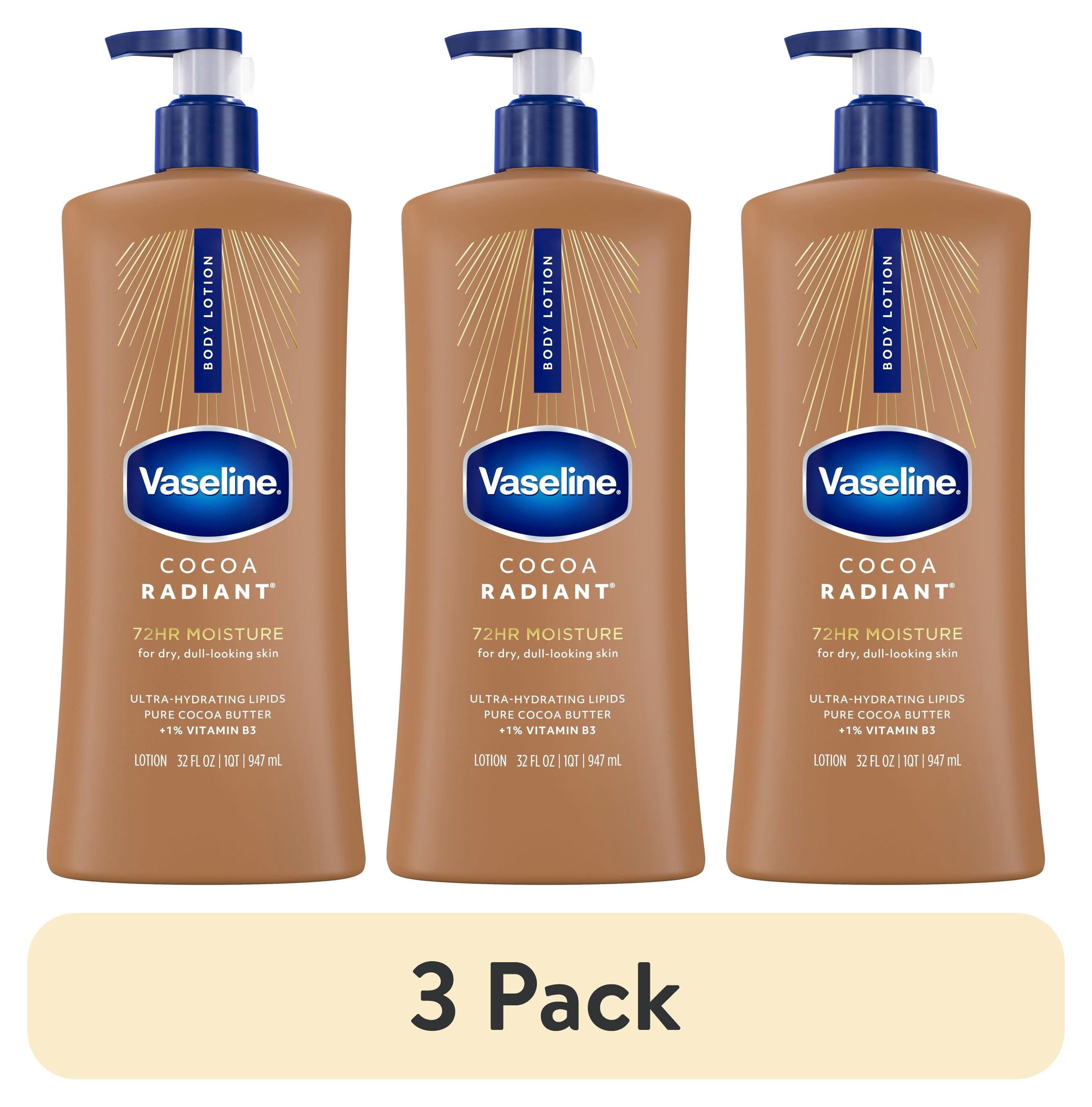 Vaseline Intensive Care Body Lotion for Dry Skin Cocoa Radiant Lotion Made with Ultra-Hydrating Lipids and Pure Cocoa Butter for a Long-Lasting, Radiant Glow, 32 fl oz