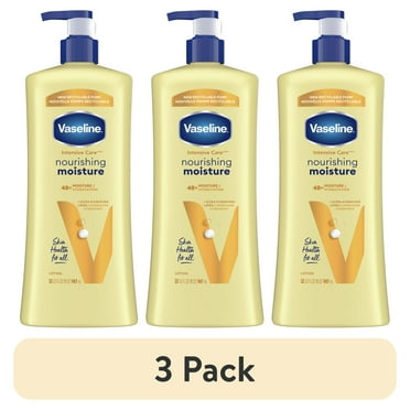 (3 pack) Vaseline Intensive Care Nourishing Moisture Lotion Body Lotion for Women Dry Skin, 32 oz