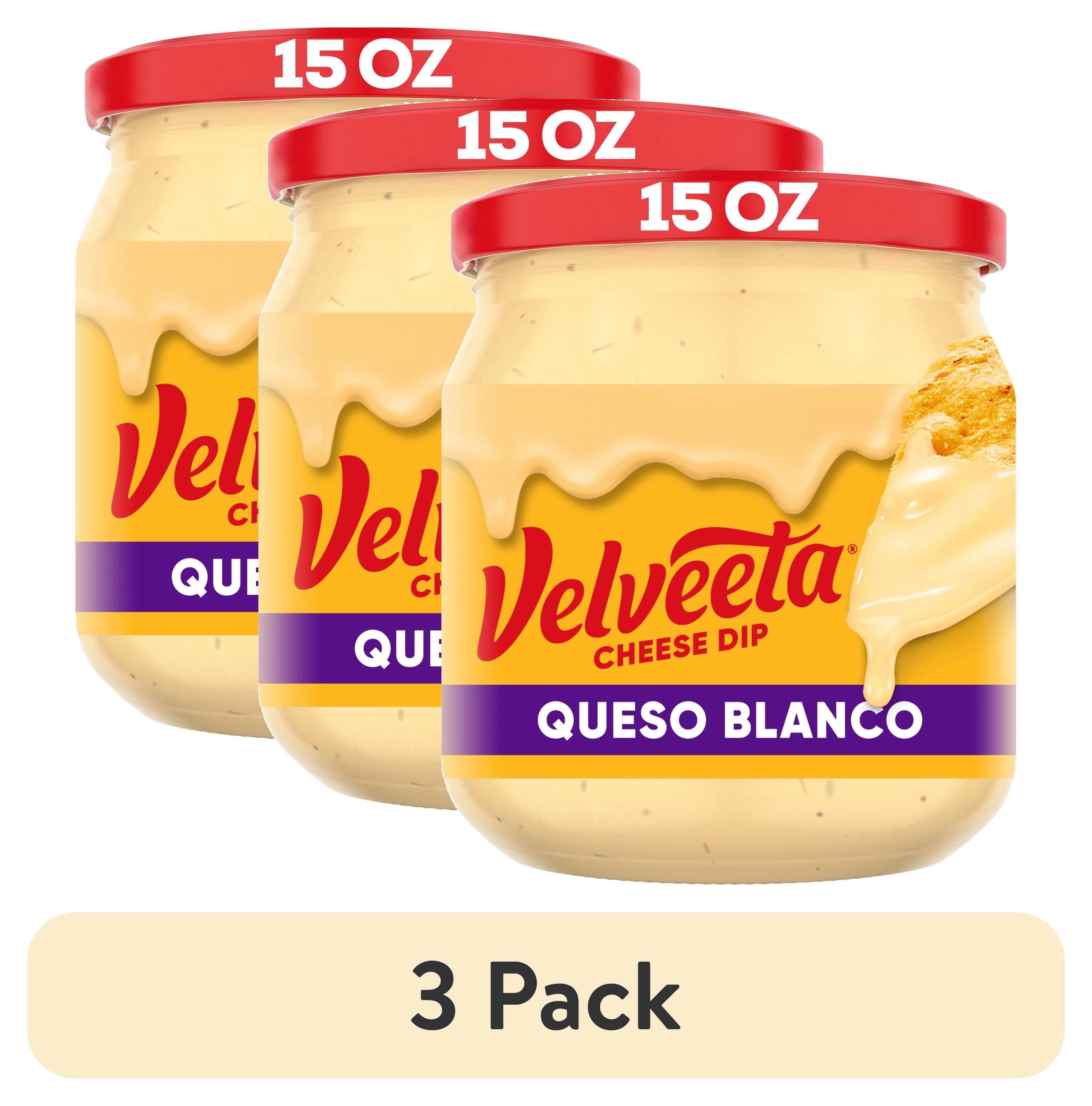 (3 pack) Velveeta Queso Blanco Cheese Dip, 15 oz Jar