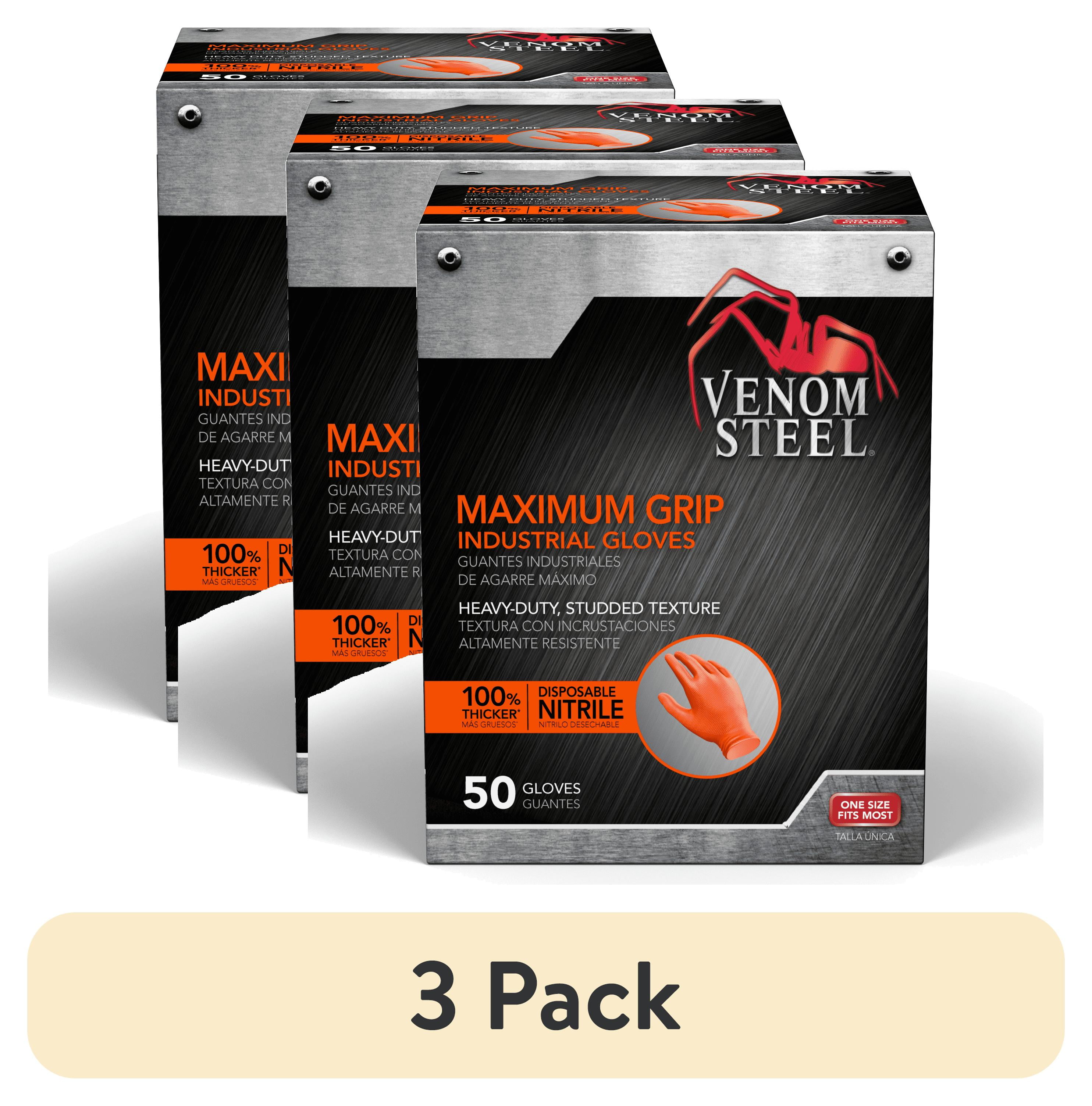 Venom Steel Maximum Grip Nitrile Gloves 8 MIL Thick 50