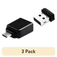 thumbnail image 1 of (3 pack) Verbatim® Nano USB 2.0 Drive With Micro USB Adapter, 16GB, 1 of 5