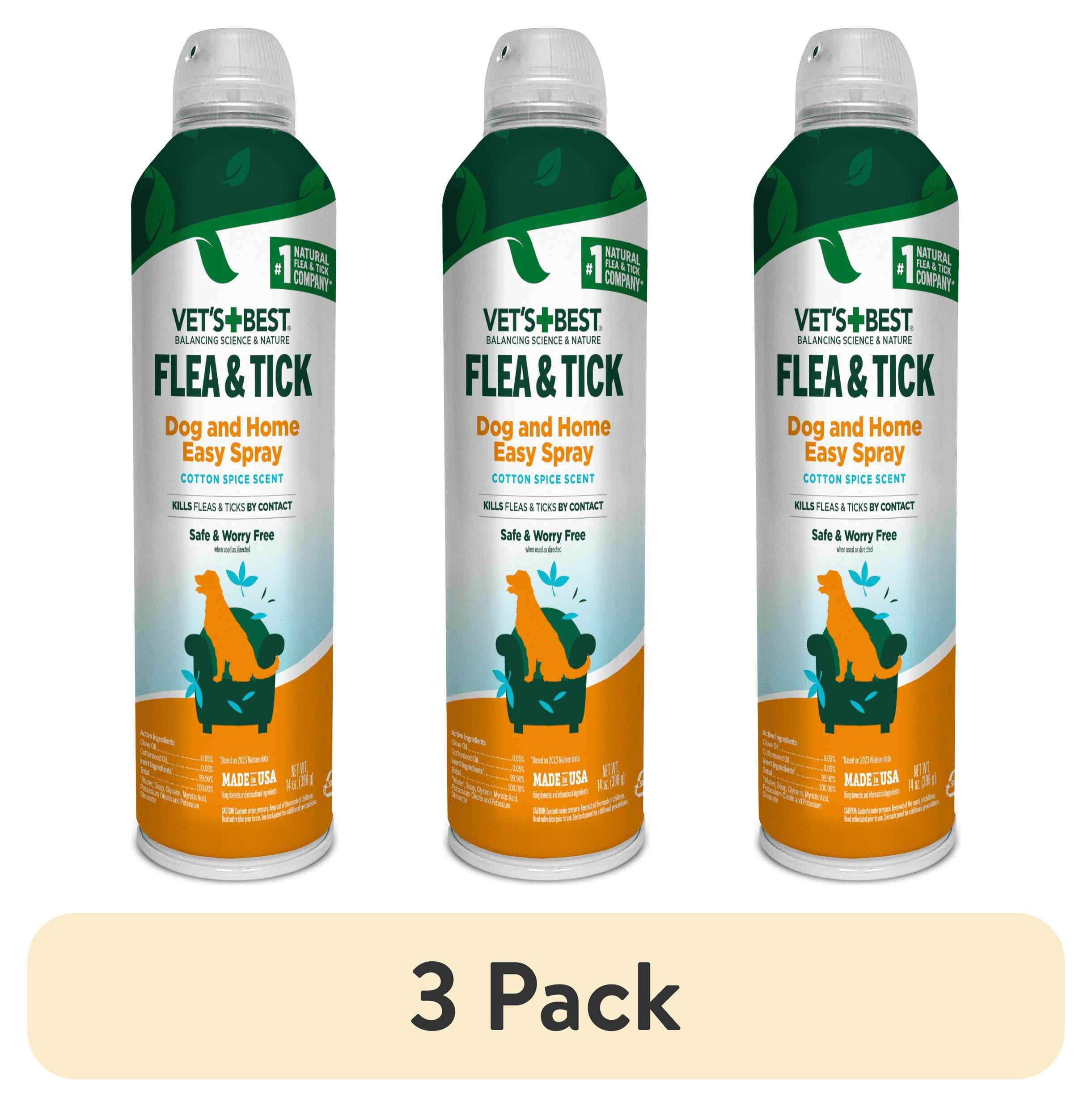 (3 pack) Vet's Best Flea and Tick Easy Spray for Home and Dog - 14 oz.