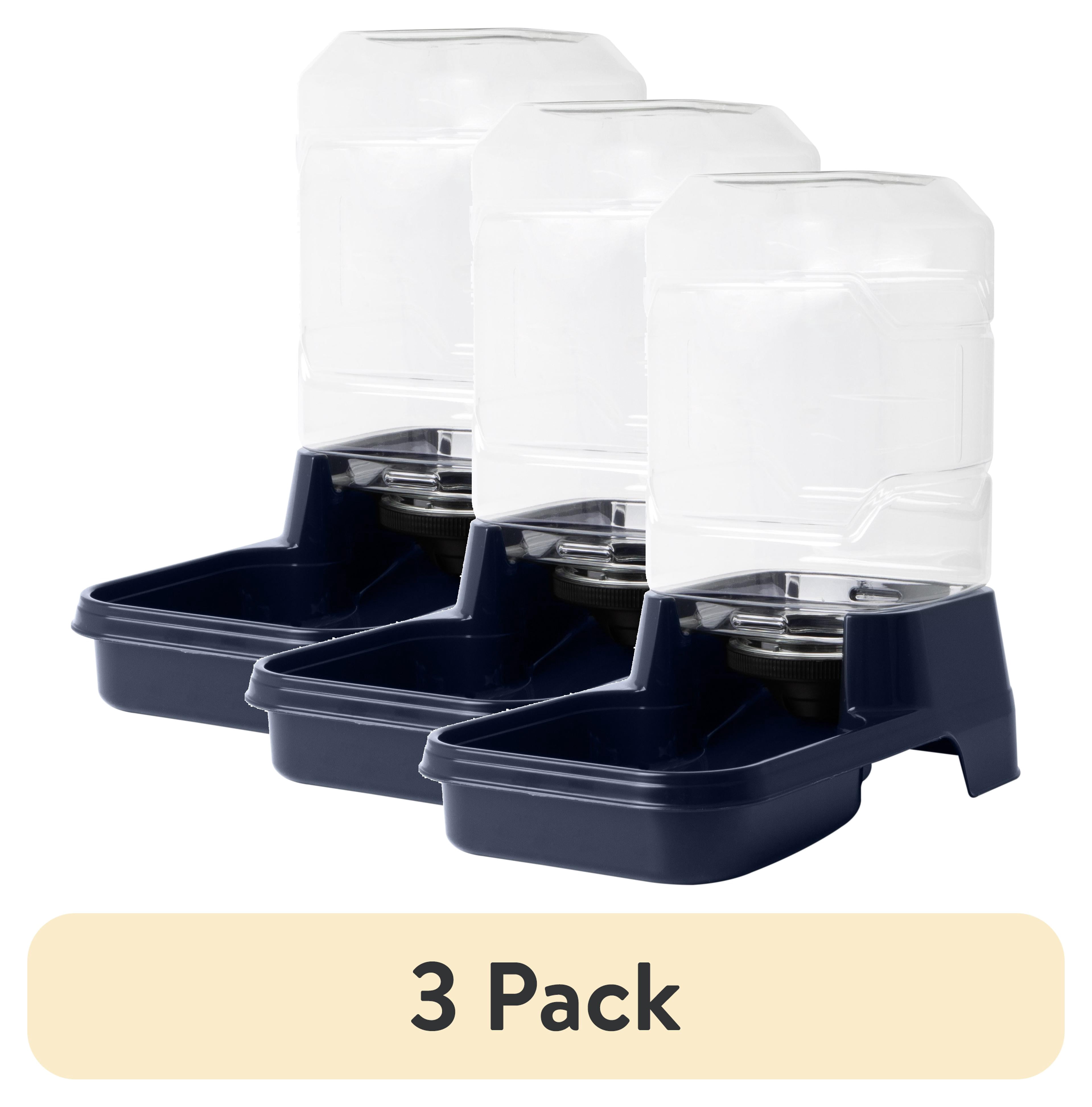 (3 pack) Vibrant Life Gravity Waterer for Large Dogs and Cats, 2.5 gal, Navy