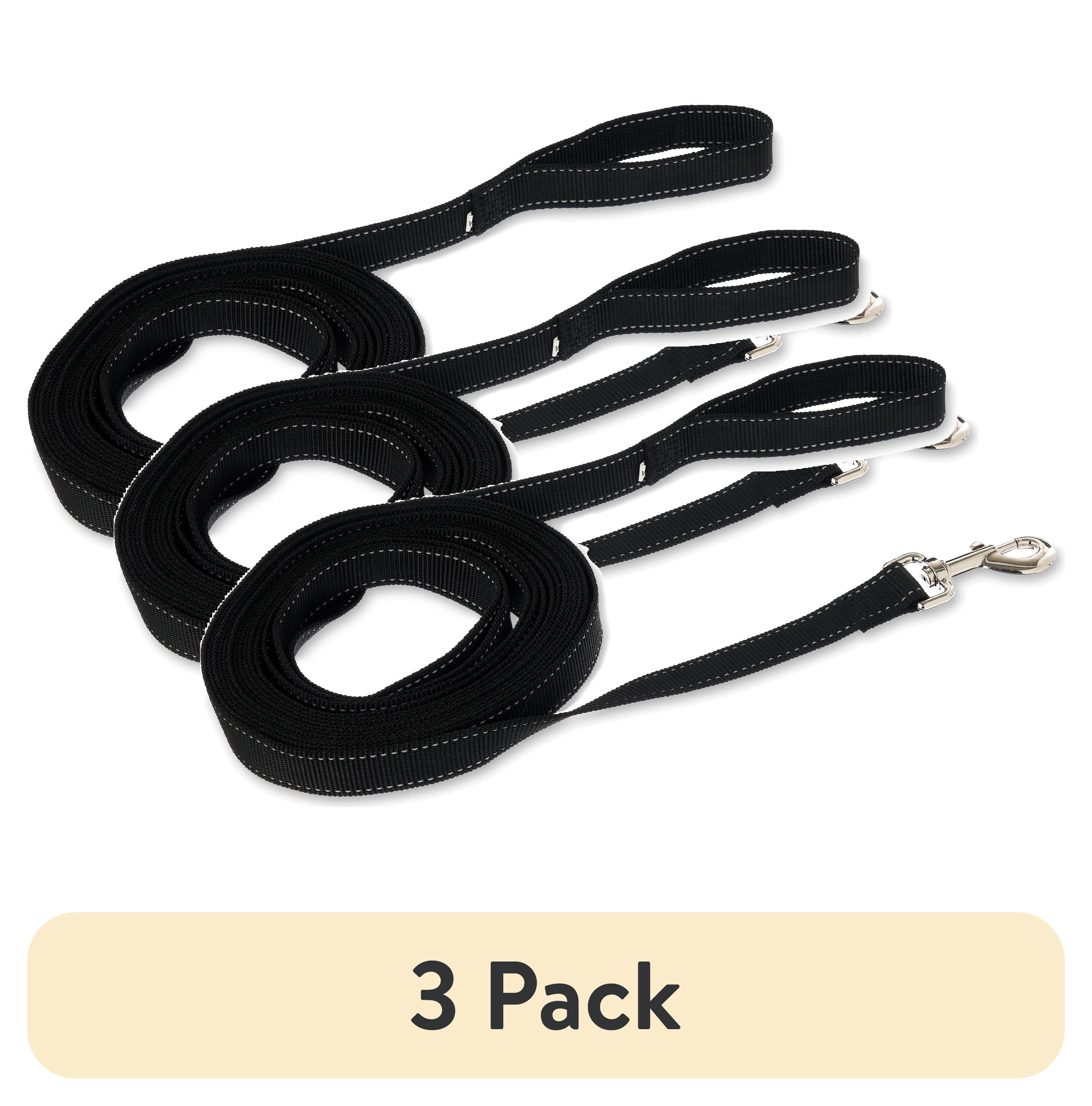 (3 pack) Vibrant Life Training Leash and Tie-Out for Dogs, 20 ft, Black