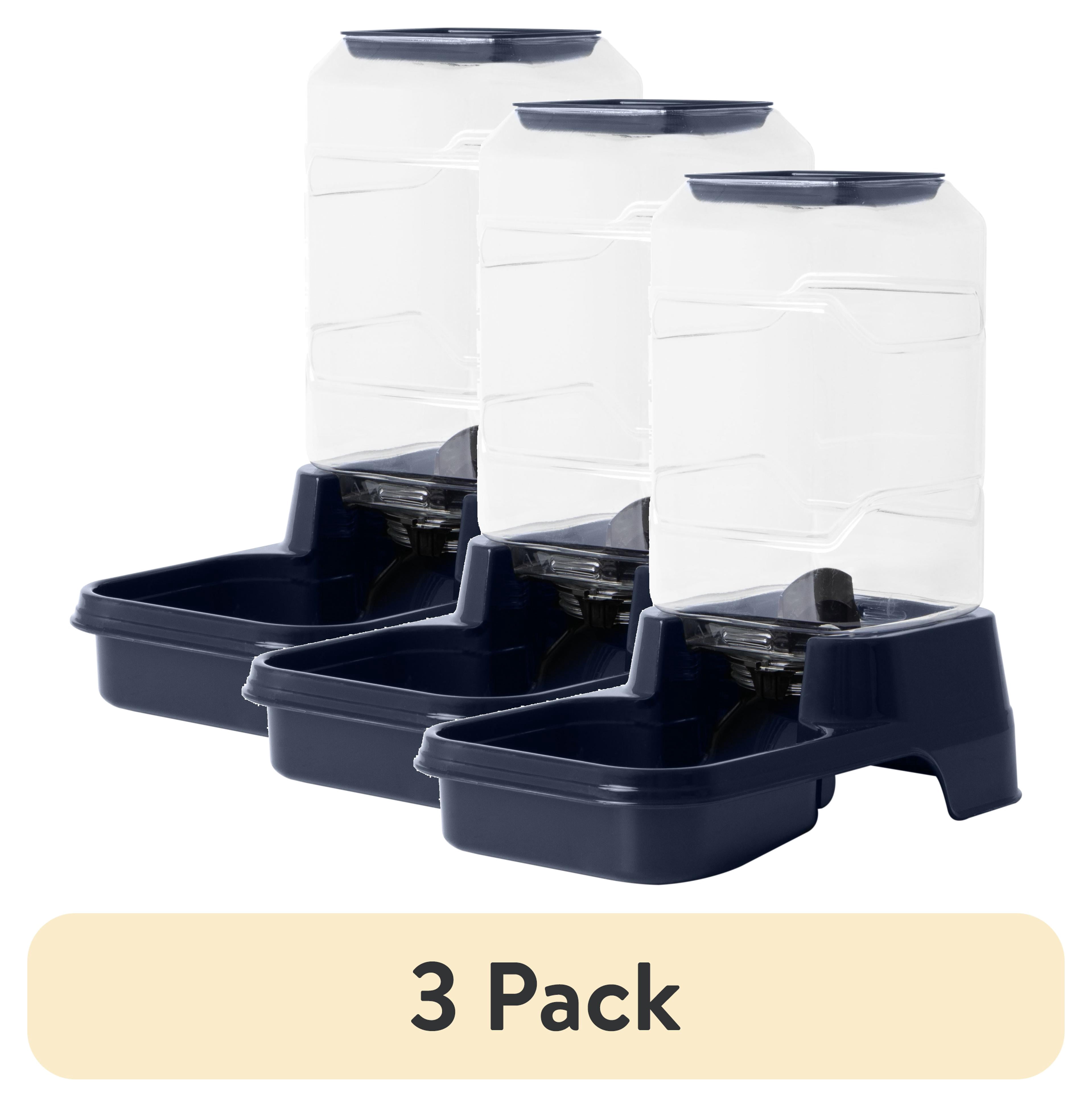 (3 pack) Vibrant Life 3 lb Gravity Feeder for Small Pets, Navy