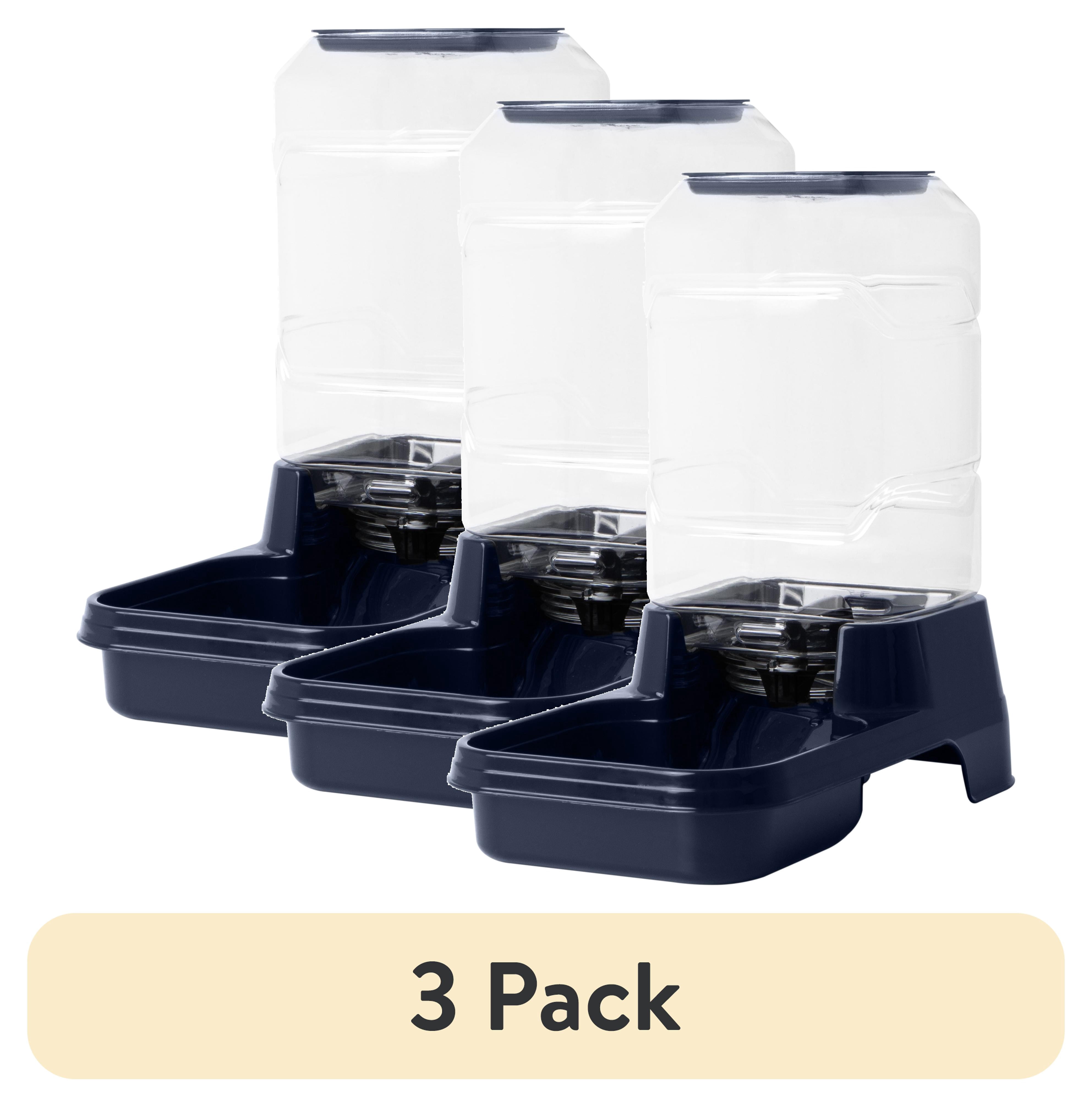 (3 pack) Vibrant Life Gravity Feeder for Medium Pets, 5 lb, Navy