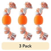 (3 pack) Vibrant Life Double Dental Dog Rope Toy, Small, Chew Level 1, 1 Pack