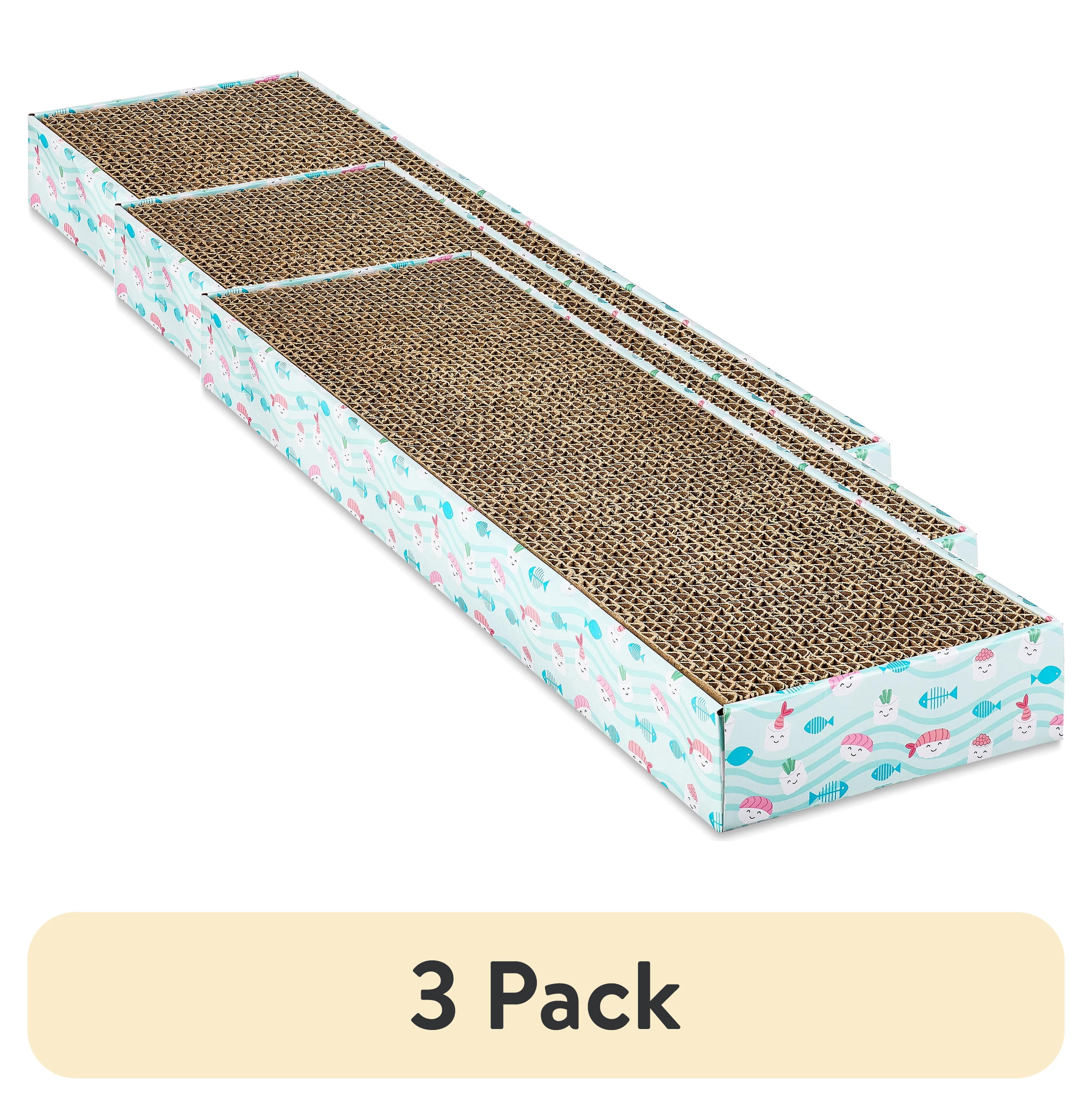 (3 pack) Vibrant Life Corrugate Sushi Cat Scratcher with Catnip, Multicolor, 18 in x 5 in x 1.5 in