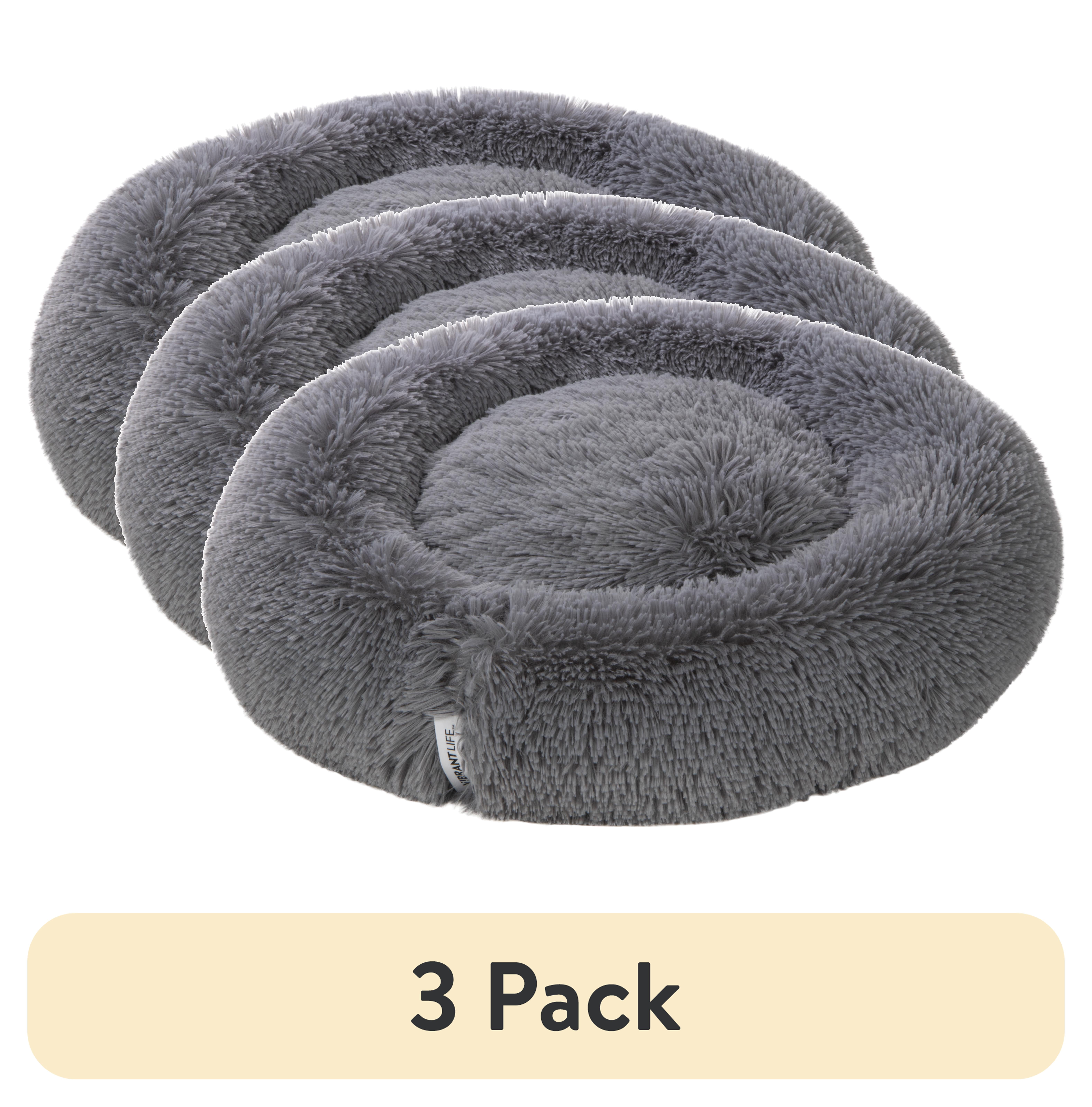 (3 pack) Vibrant Life Easy Lounger Mattress Edition Dog Bed, Small, 24"x24", up to 35lbs